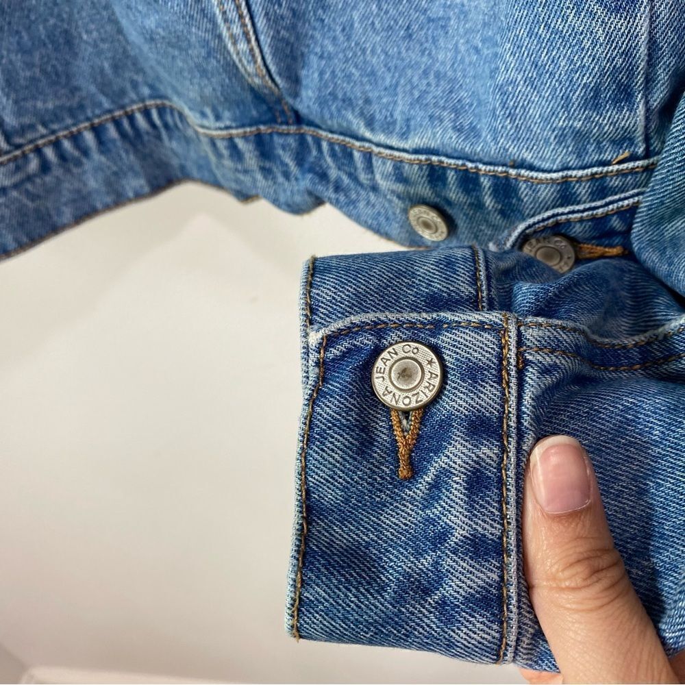Vintage Arizona Denim Jean Jacket Button Down Closure - Picture 9 of 9